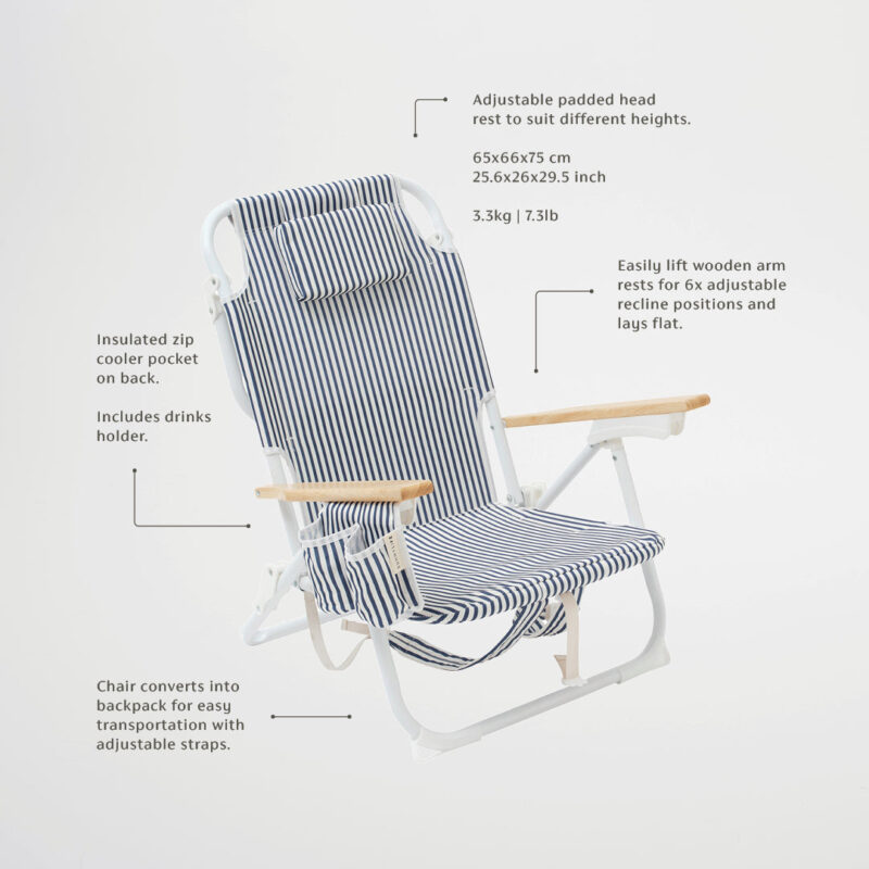 Chaise De Plage Confortable Bleu Cotier Detente Exterieure Et Bord De Mer 4