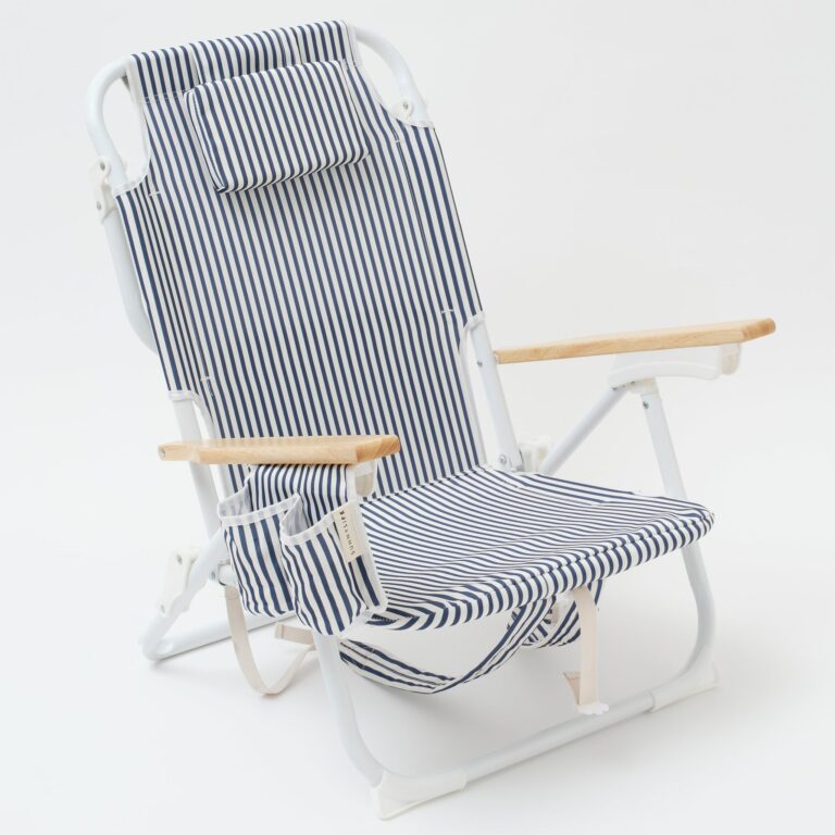 Chaise De Plage Confortable Bleu Cotier Detente Exterieure Et Bord De Mer 6