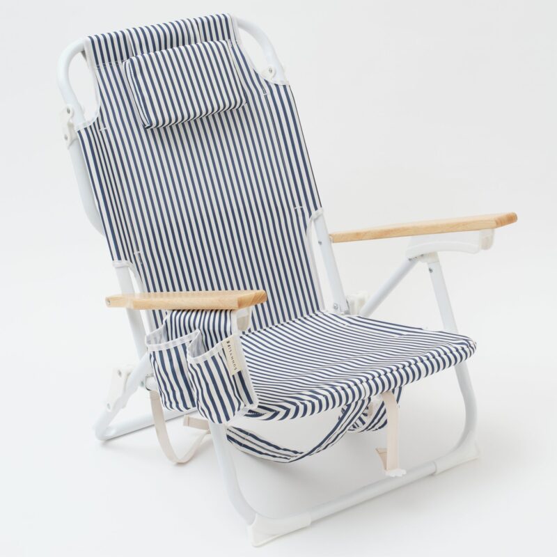 Chaise De Plage Confortable Bleu Cotier Detente Exterieure Et Bord De Mer 6