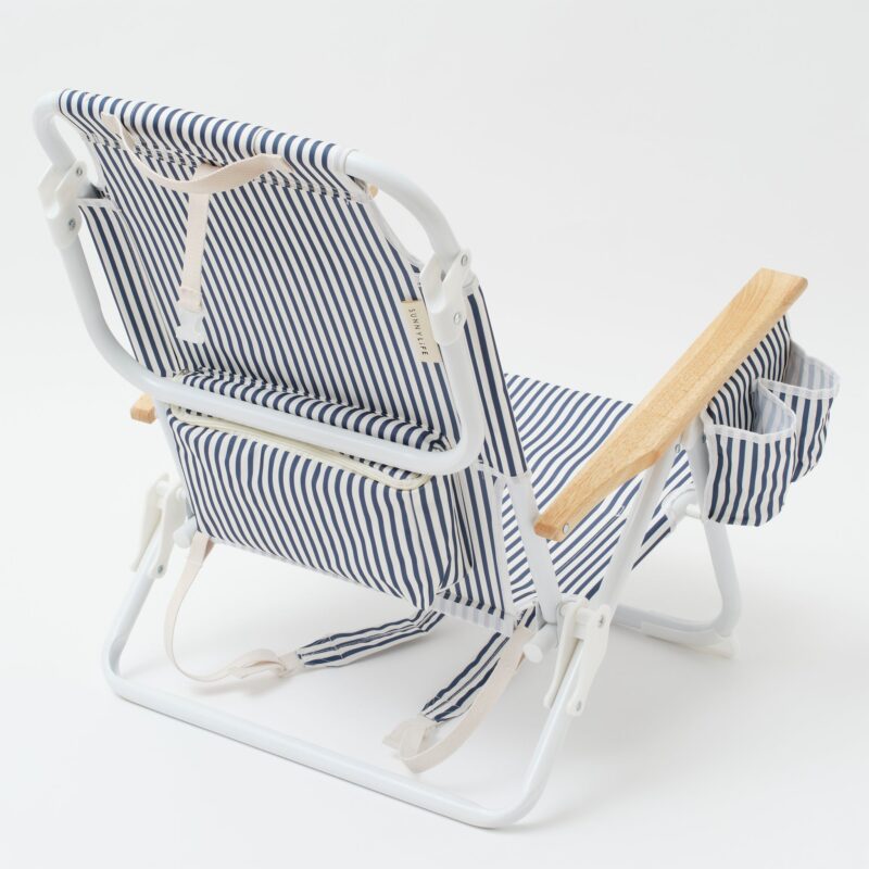 Chaise De Plage Confortable Bleu Cotier Detente Exterieure Et Bord De Mer