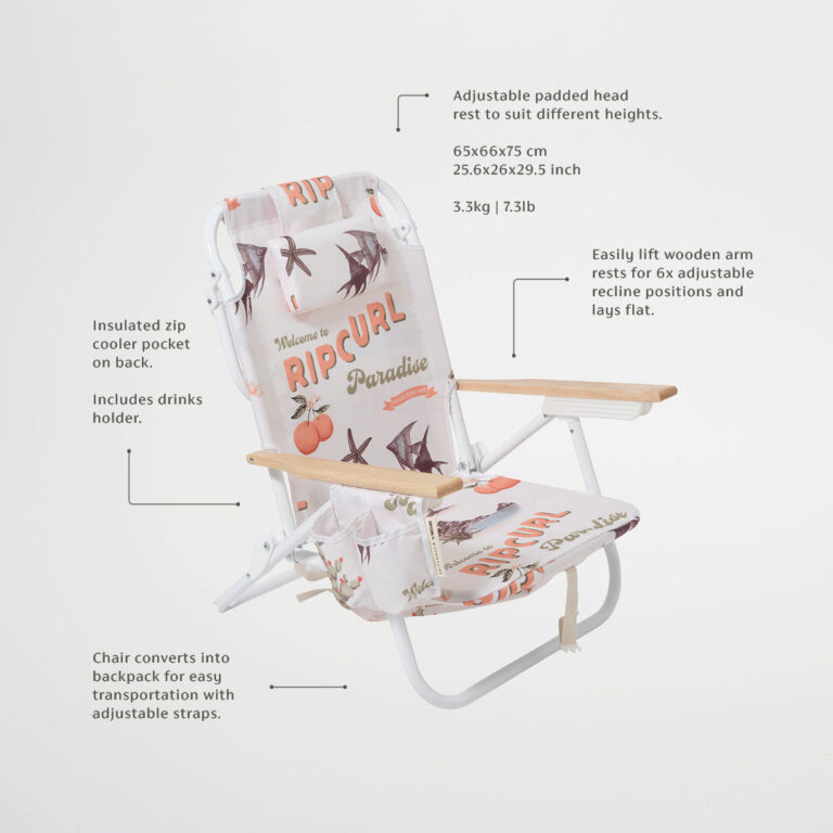 Chaise De Plage Confortable Et Resistante Style Paradise Pour Detente Exterieure 7