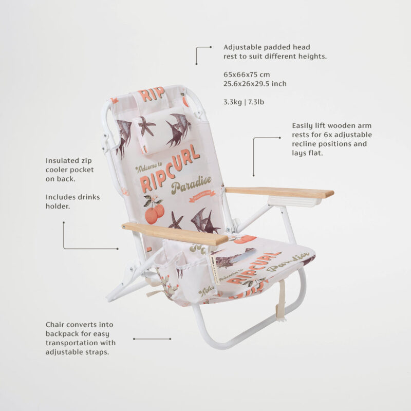 Chaise De Plage Confortable Et Resistante Style Paradise Pour Detente Exterieure 7