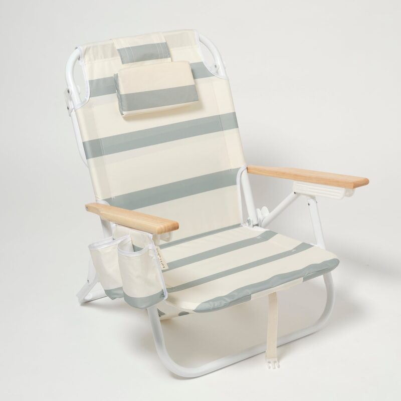Chaise De Plage Rayee La Palma Sauge Confort Luxe Pour Exterieur Et Detente 11