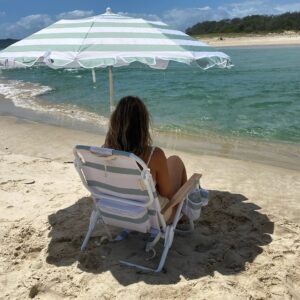 Chaise De Plage Rayee La Palma Sauge Confort Luxe Pour Exterieur Et Detente 12