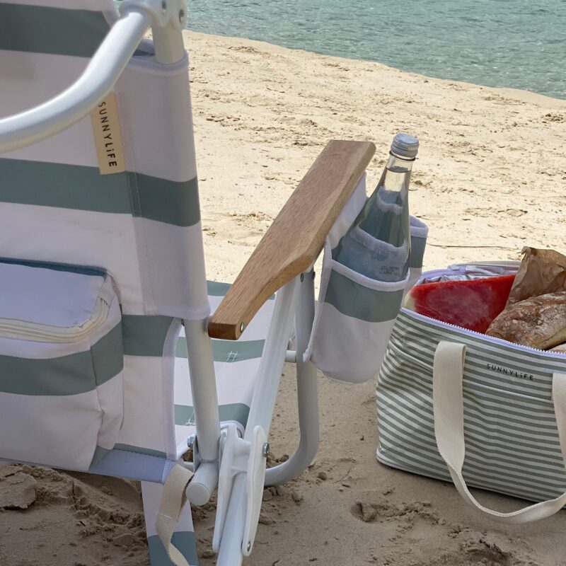 Chaise De Plage Rayee La Palma Sauge Confort Luxe Pour Exterieur Et Detente 4