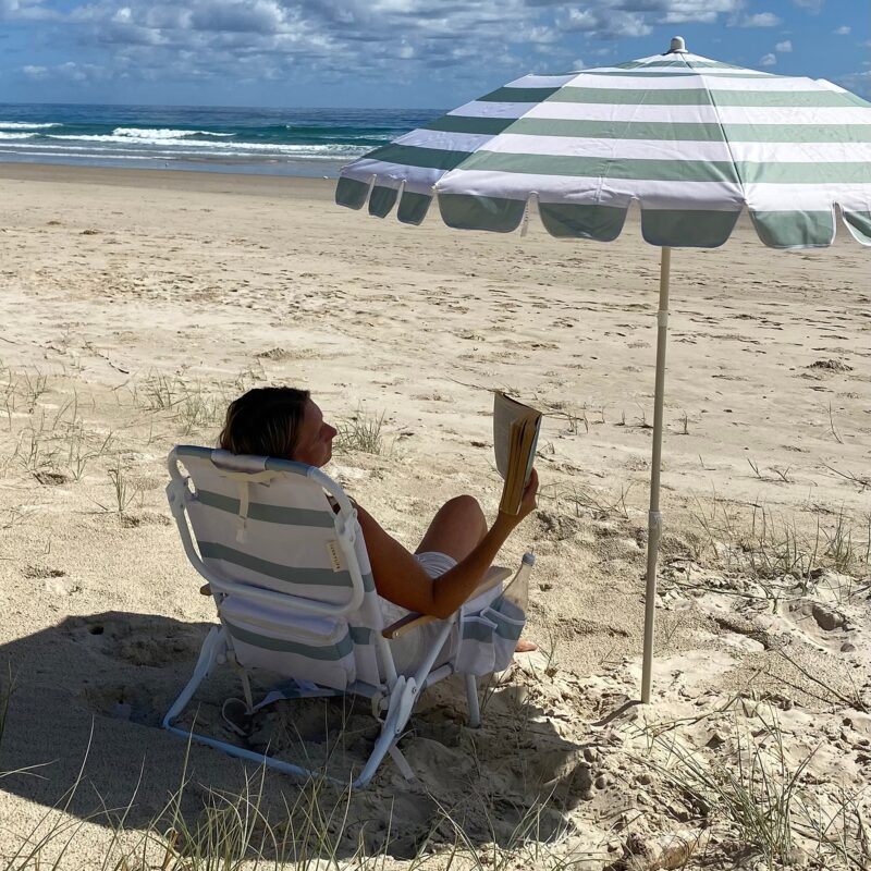 Chaise De Plage Rayee La Palma Sauge Confort Luxe Pour Exterieur Et Detente 5