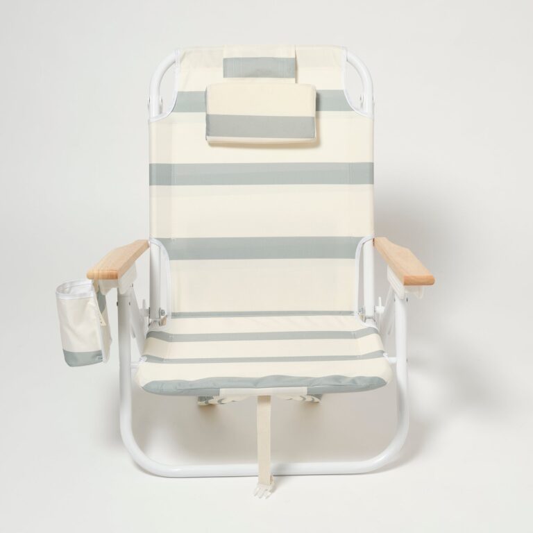 Chaise De Plage Rayee La Palma Sauge Confort Luxe Pour Exterieur Et Detente 7