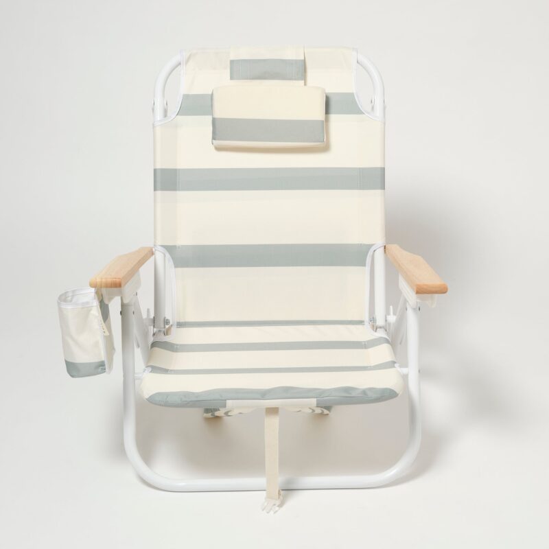 Chaise De Plage Rayee La Palma Sauge Confort Luxe Pour Exterieur Et Detente 7