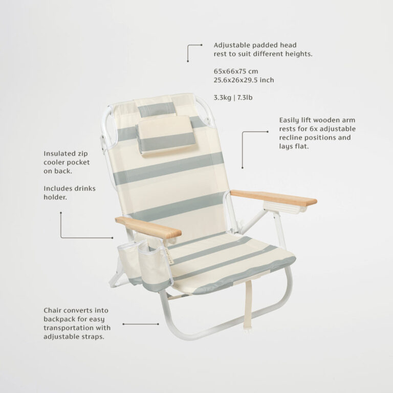 Chaise De Plage Rayee La Palma Sauge Confort Luxe Pour Exterieur Et Detente 9