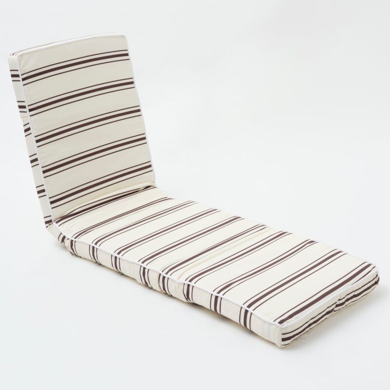 Chaise Longue Rayee Gris Anthracite Confortable Pour Detente Interieureexterieure Ideale Relaxation 2