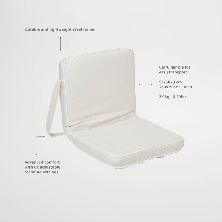 Chaise Pliante Portable Creme Style Casa Assise Confortable Ideale Interieur Exterieur 8