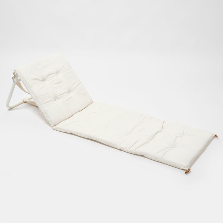 Fauteuil De Plage Inclinable Creme Confortable Pour Detente Exterieure Et Jardin 6