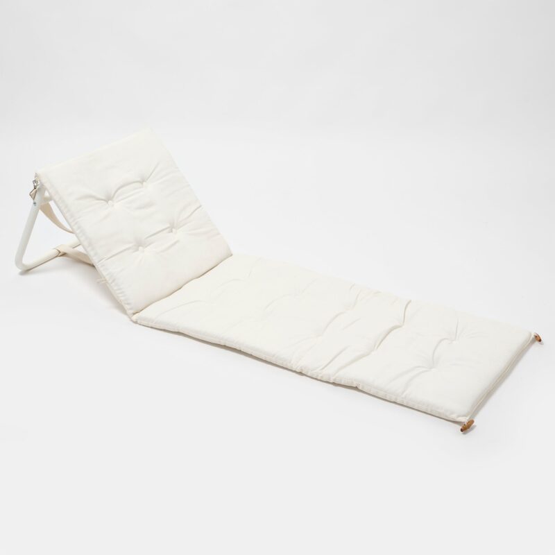 Fauteuil De Plage Inclinable Creme Confortable Pour Detente Exterieure Et Jardin 6