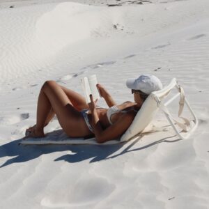 Fauteuil De Plage Inclinable Creme Confortable Pour Detente Exterieure Et Jardin 7