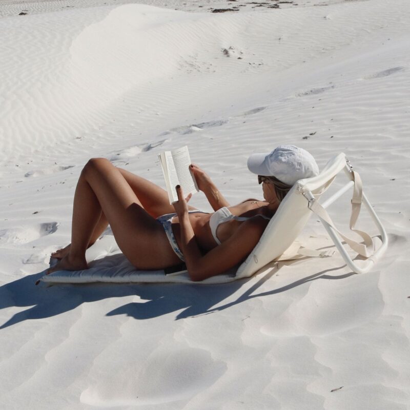 Fauteuil De Plage Inclinable Creme Confortable Pour Detente Exterieure Et Jardin 7