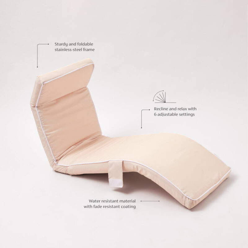 Fauteuil Long Confortable Couleur Sable Ideal Detente Interieur Exterieur 5