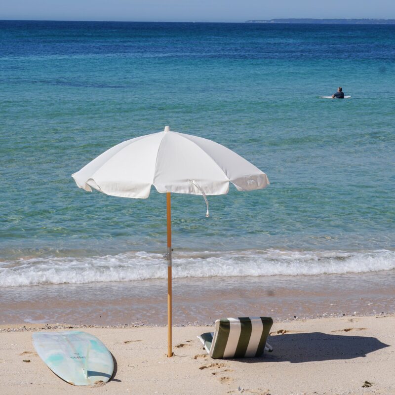 Serviette De Plage Rayee Olive Confortable Et Transportable 4