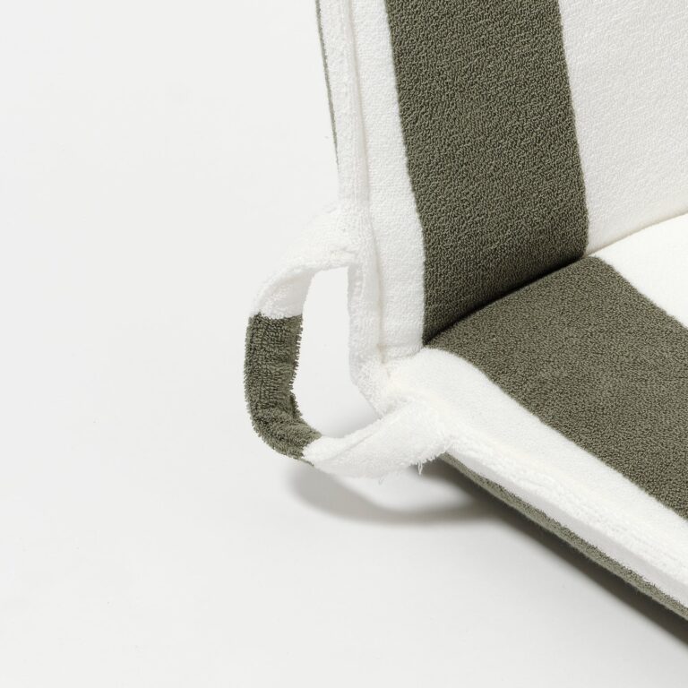 Serviette De Plage Rayee Olive Confortable Et Transportable 7