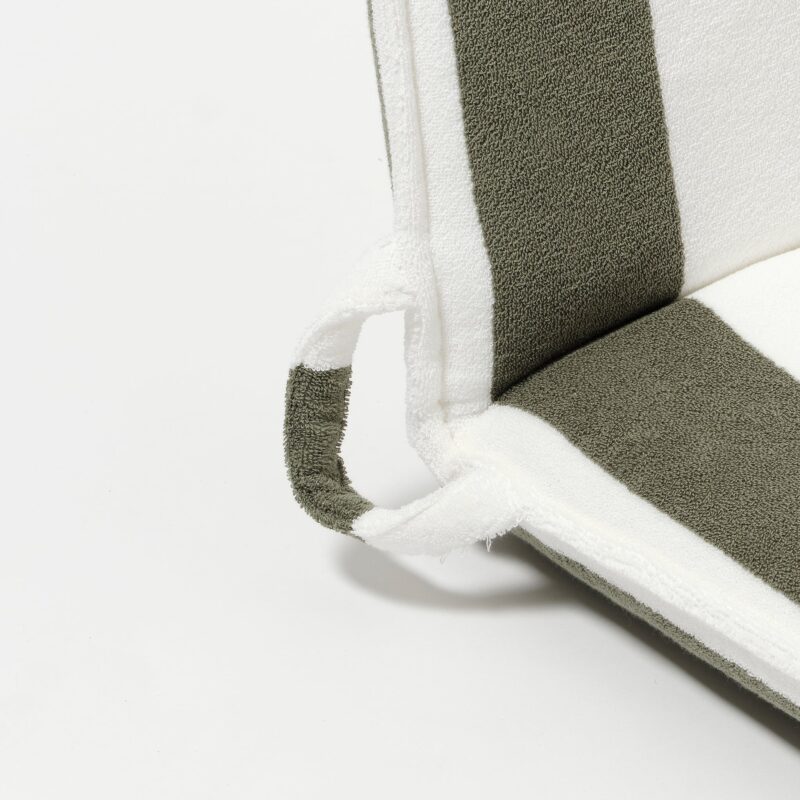 Serviette De Plage Rayee Olive Confortable Et Transportable 7