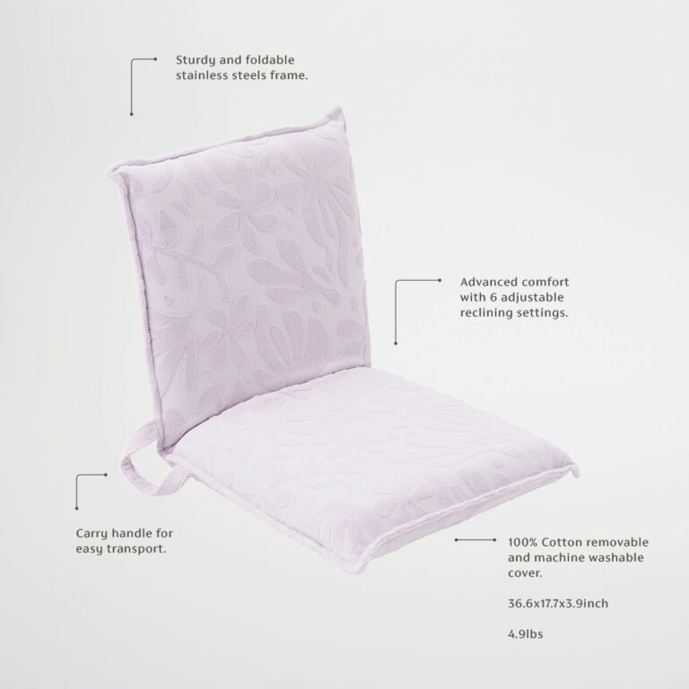 Siege Pliant Confortable Lilas Pastel Luxe Ideal Exterieur Et Detente 4
