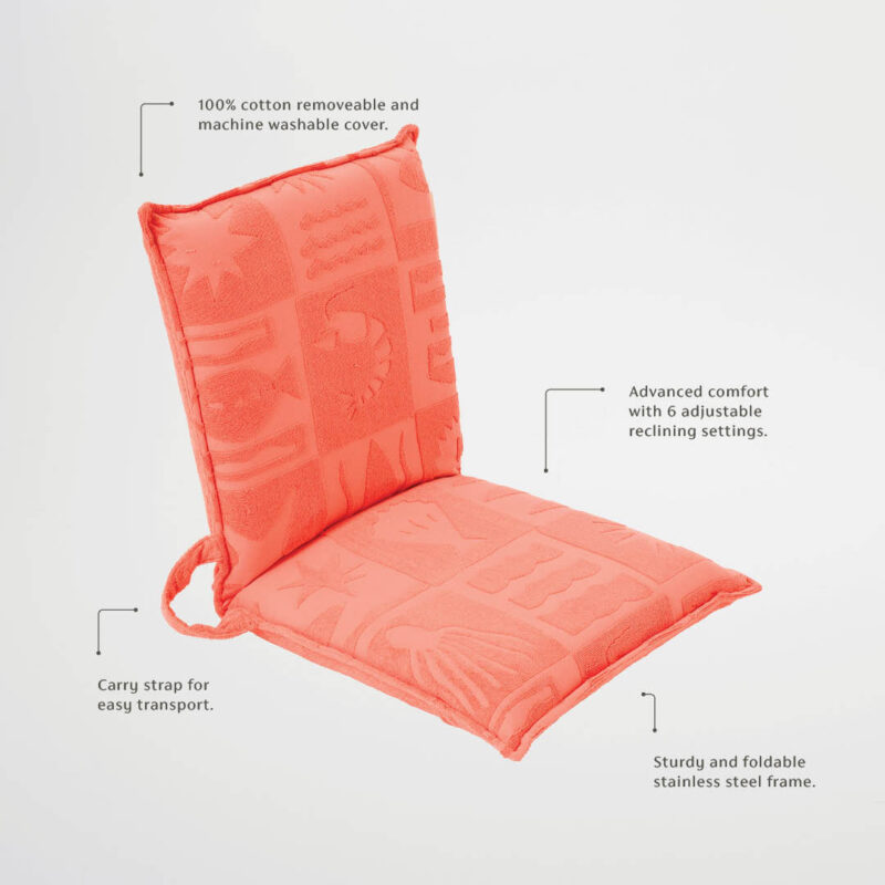 Siege Pliant Portable Plage Coral Confort Et Detente En Exterieur 5